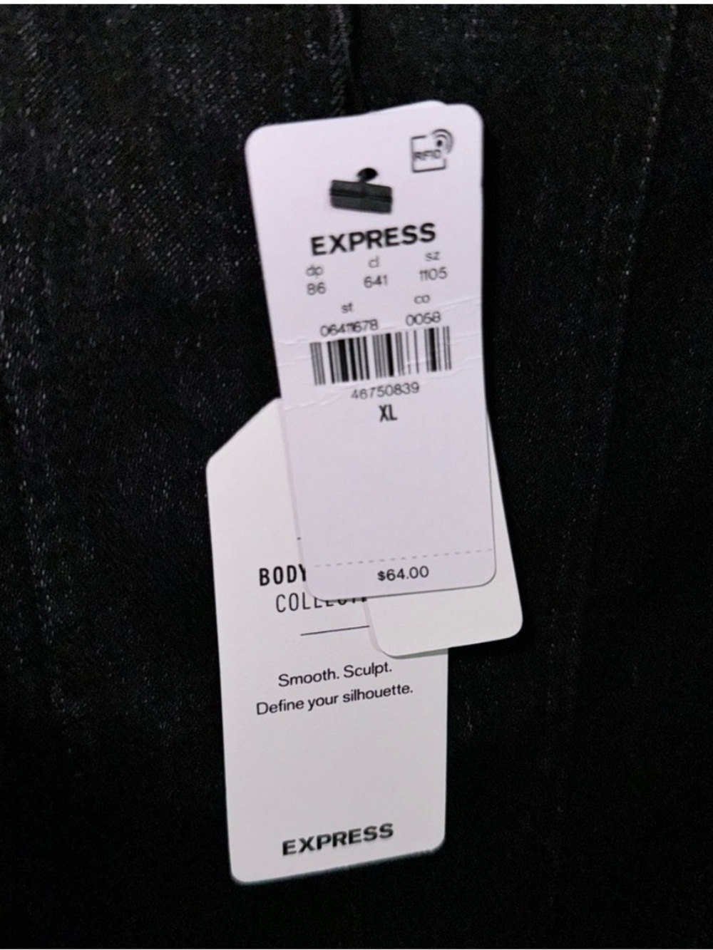 Express Black Denim Body Contour Square Neck Corset Top Size XL NWT! - Picture 7 of 8